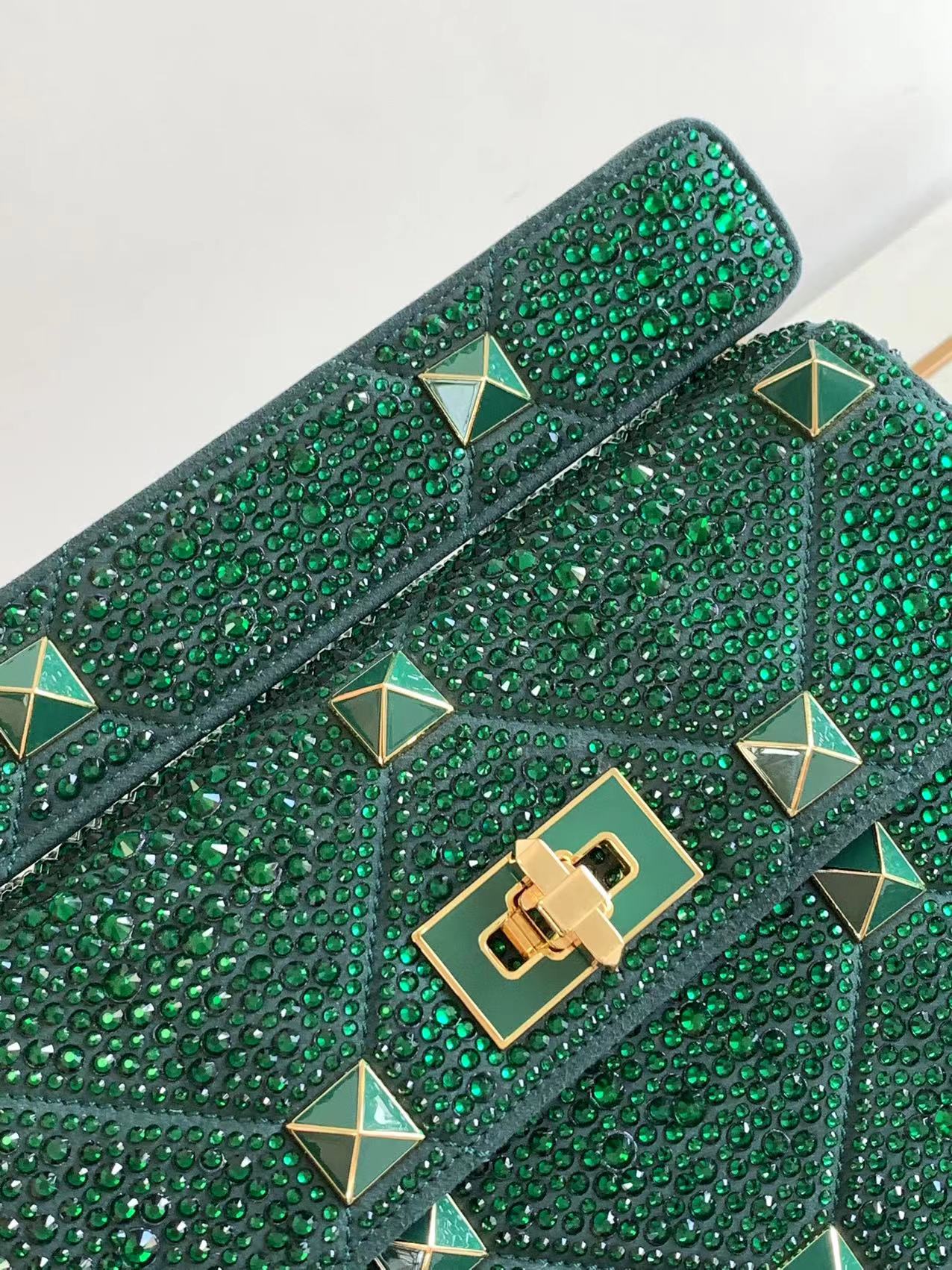 Valentino Roman Stud The Soulder BAG In Nappa With Chain-26x16x8CM