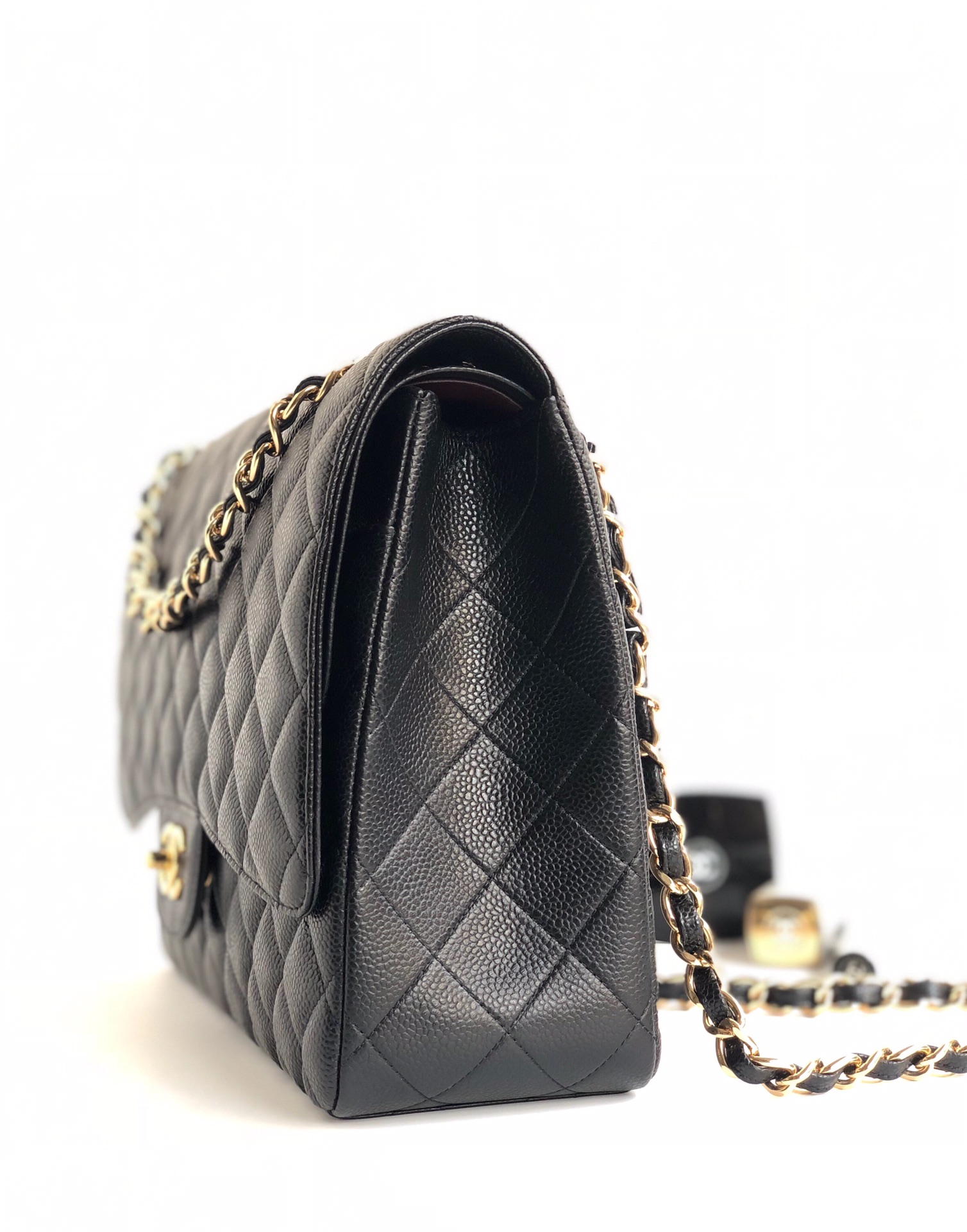Ch@nel Flap Bag-Caviar Leather-Maxi-33CM