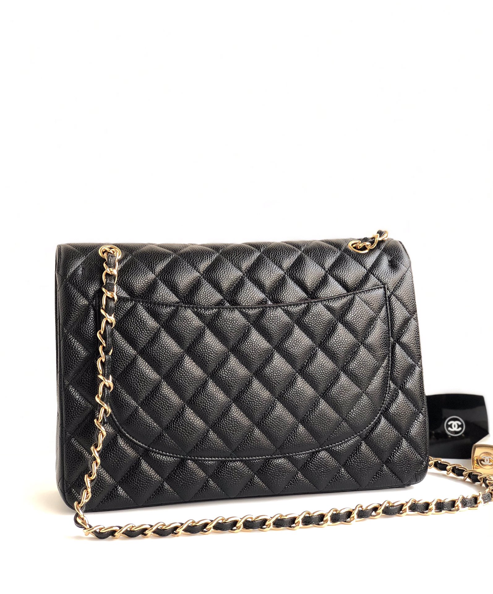 Ch@nel Flap Bag-Caviar Leather-Maxi-33CM