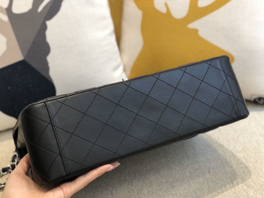 Ch@nel Flap Bag-Lambskin Leather-Maxi-33CM