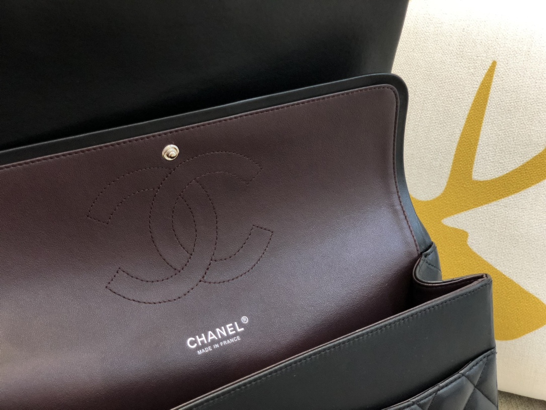 Ch@nel Flap Bag-Lambskin Leather-Maxi-33CM