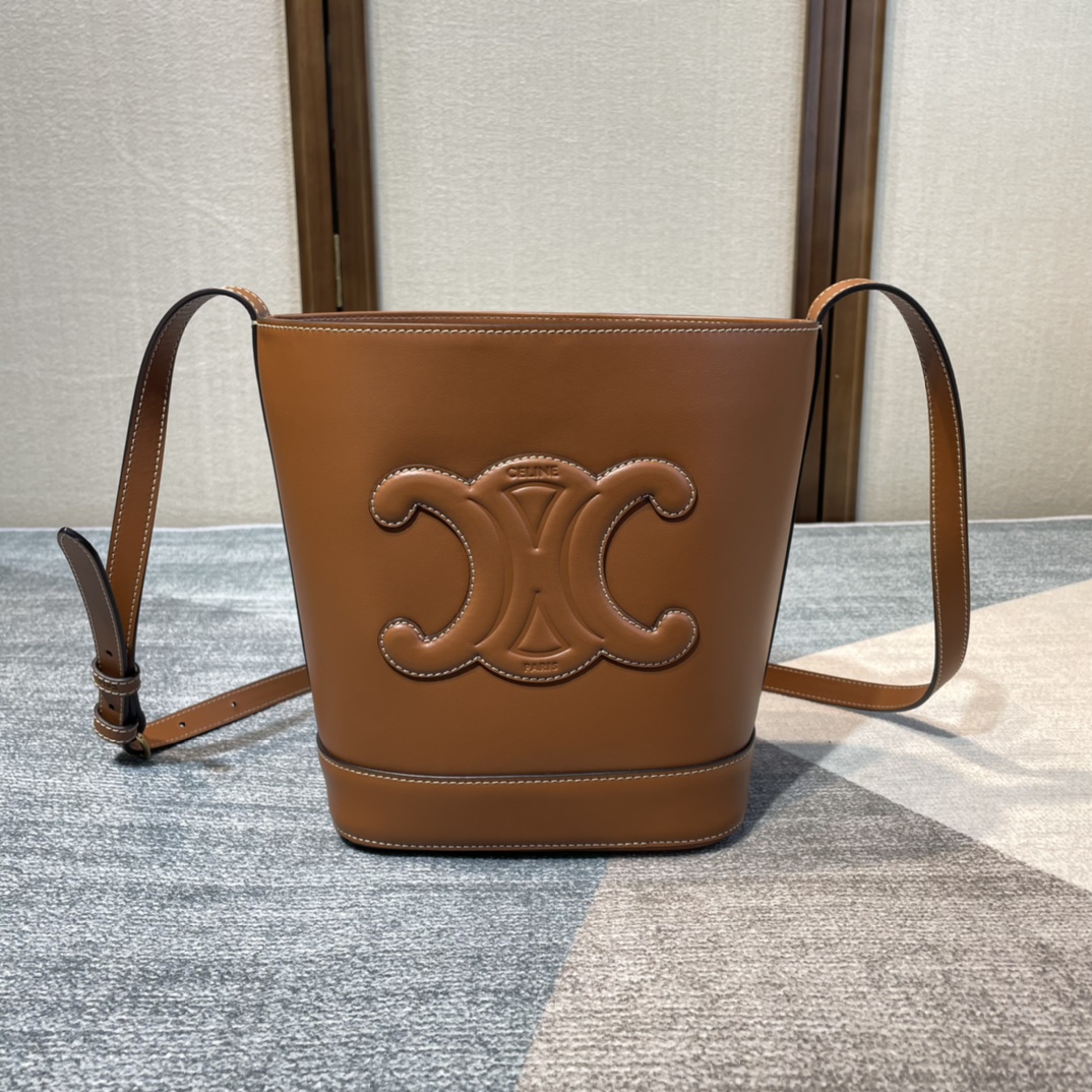 Ce**e cuir bucket-30×22×13cm