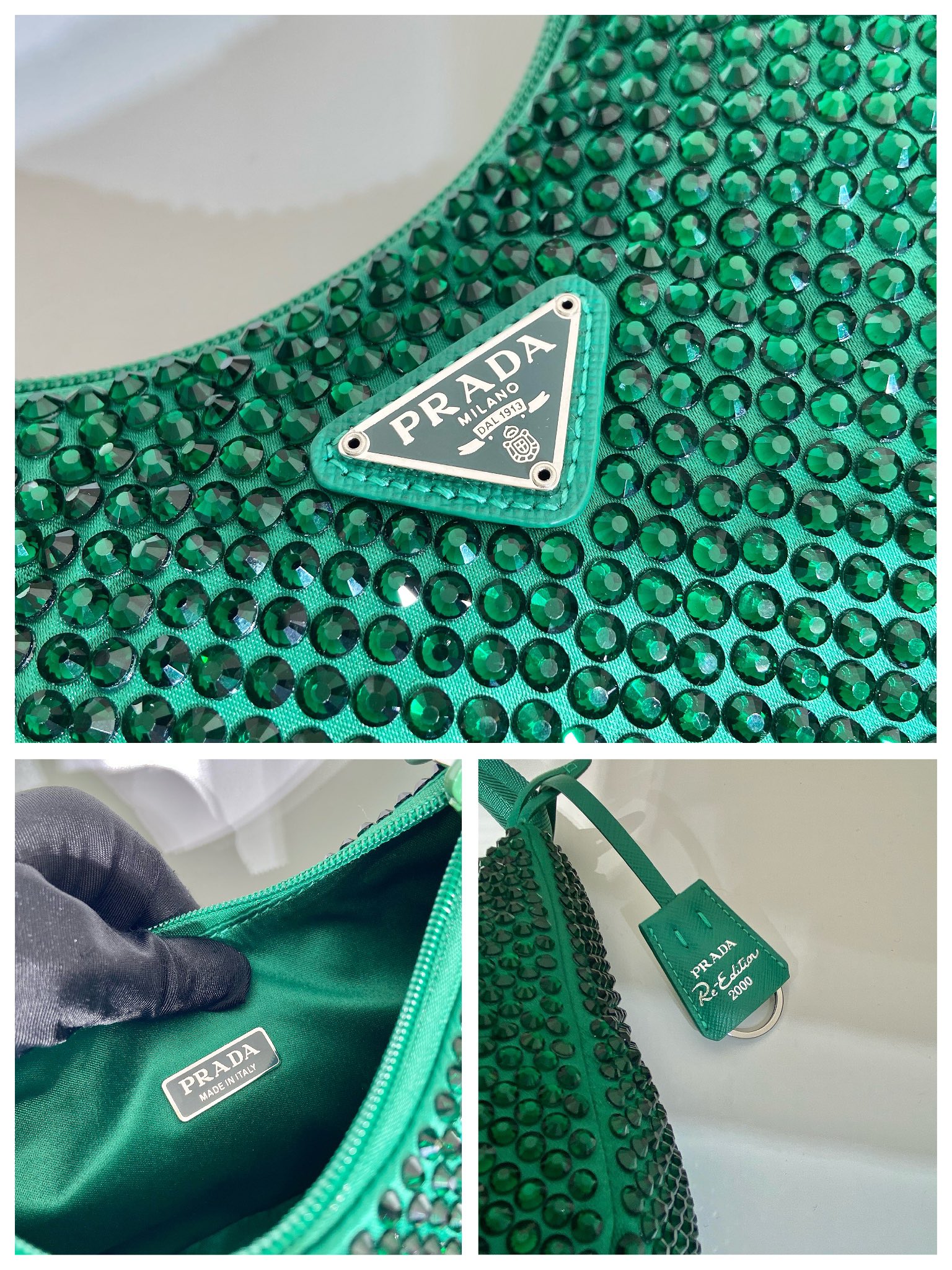 Pra*a nylon 1ne515 hobo bag-23*14*5cm