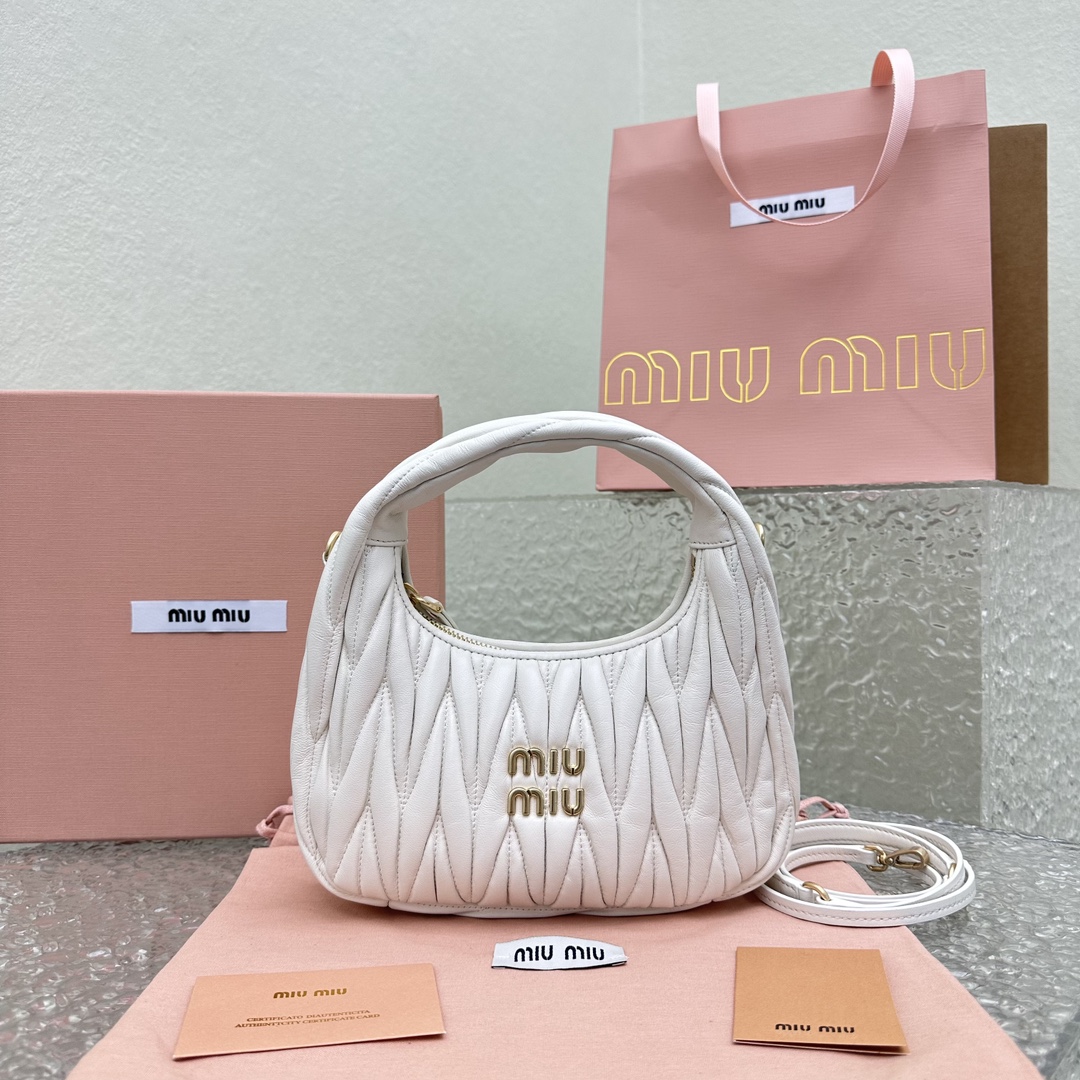 MiuMiu Wander Hobo Bag-20*6*17CM