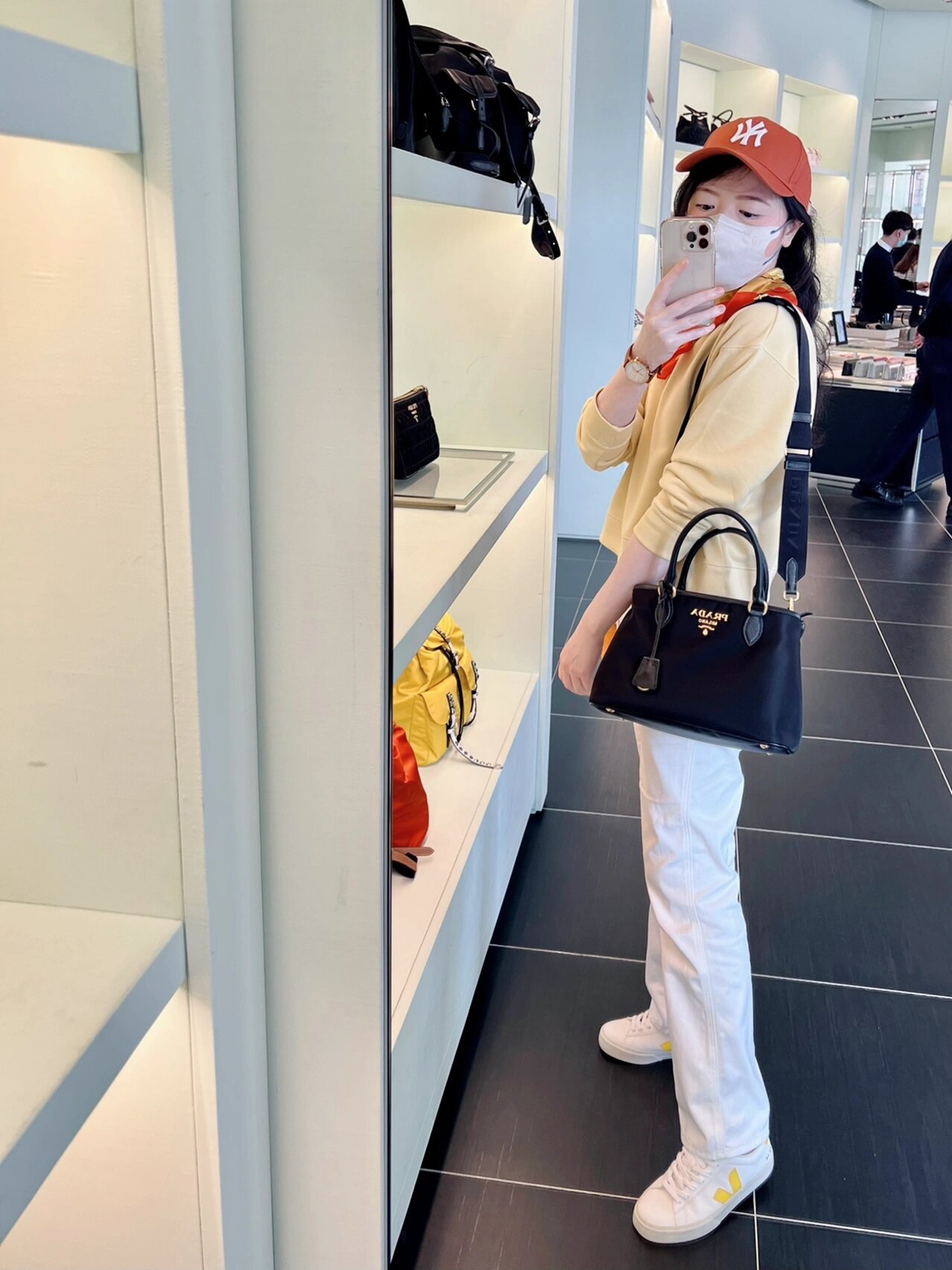 Pra*a 1ba172 vintage tote-25*18*13cm