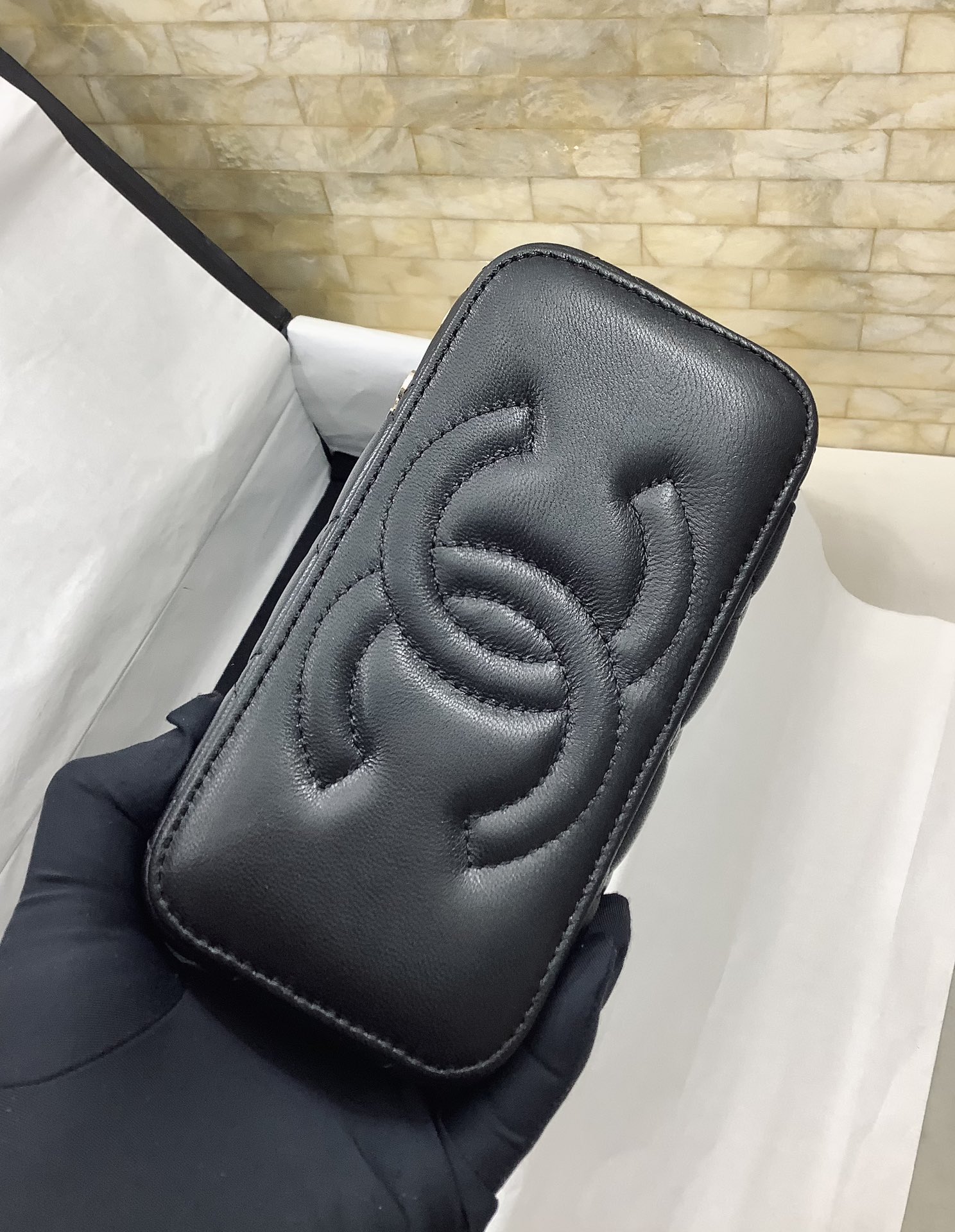 Ch@nel Cosmetic Bag-Lambskin-17*9.5*8CM