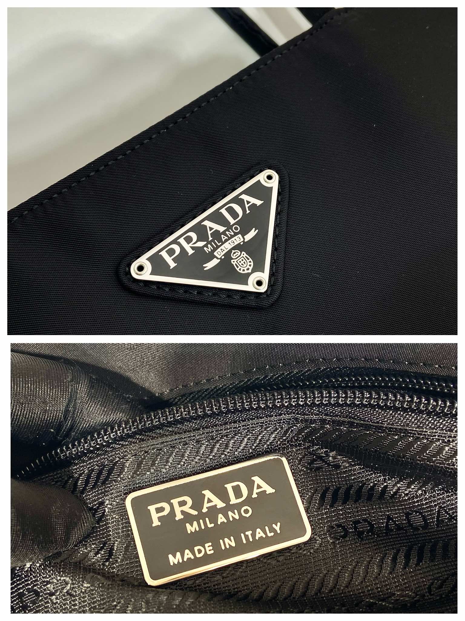 Pra*a nylon b6245tote bag-30*27*9cm