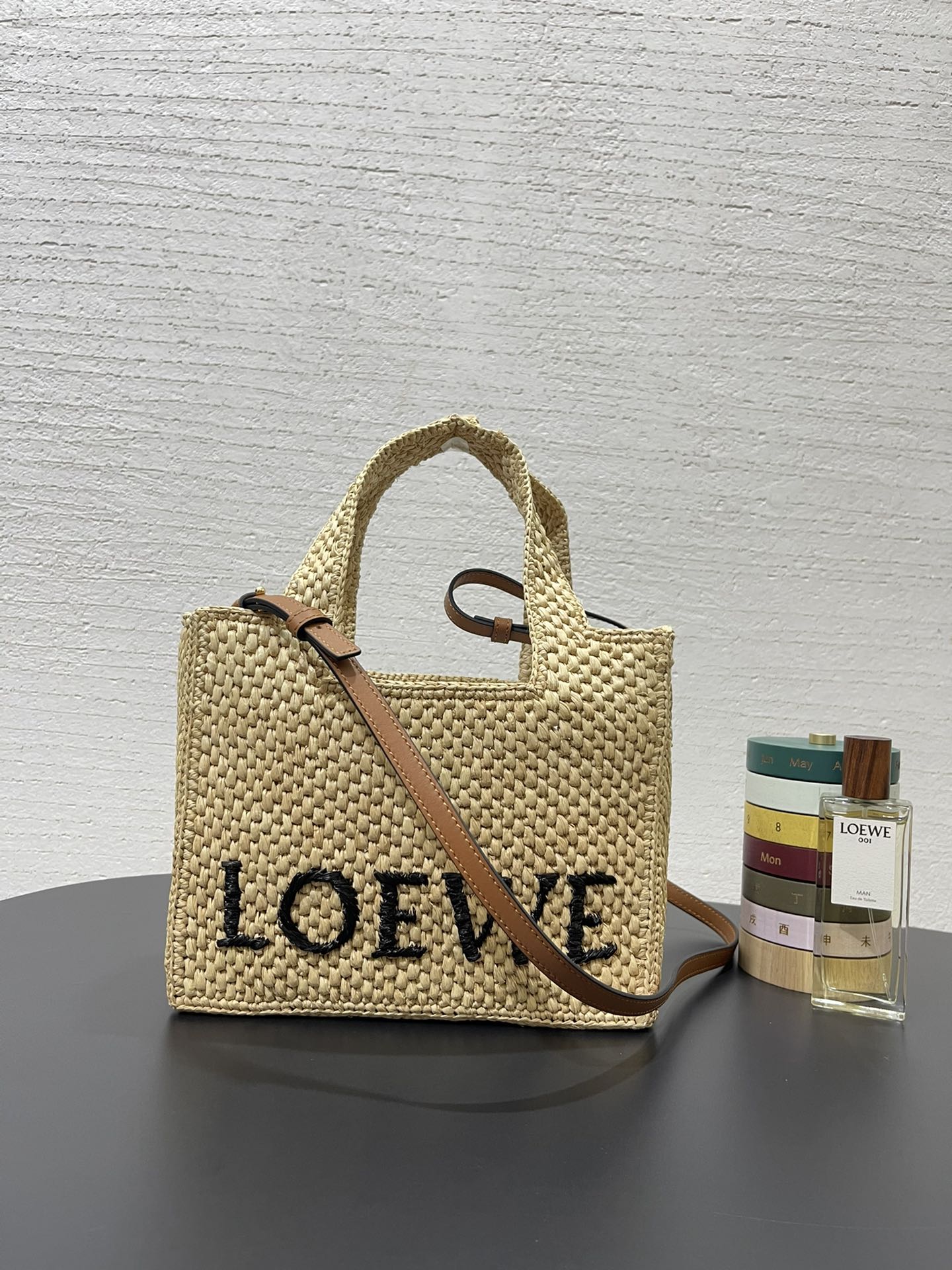Loewe Raffia Font Tote Bag-24✕11✕19.5CM
