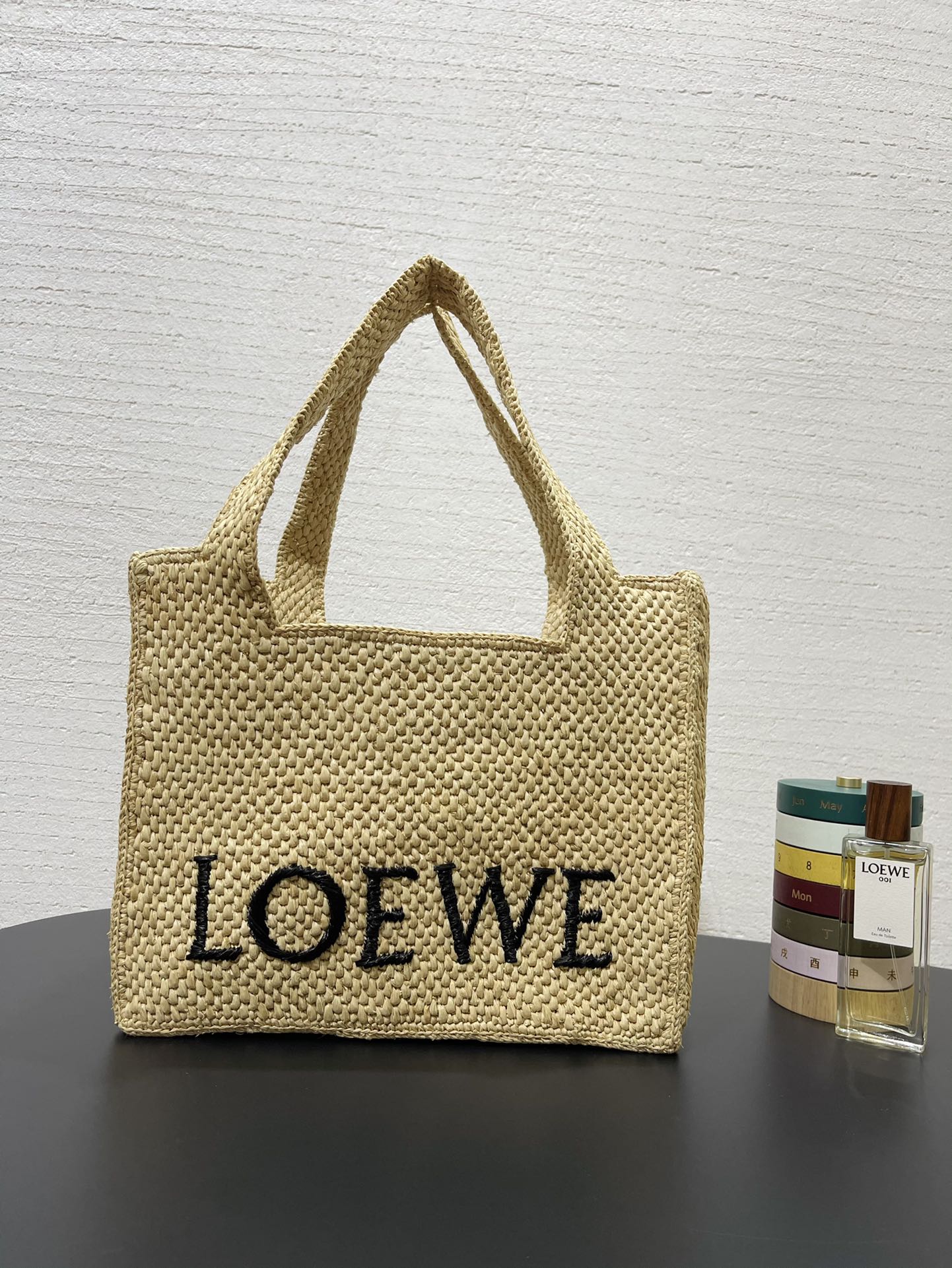 Loewe Raffia Font Tote Bag-30✕15✕25.5CM