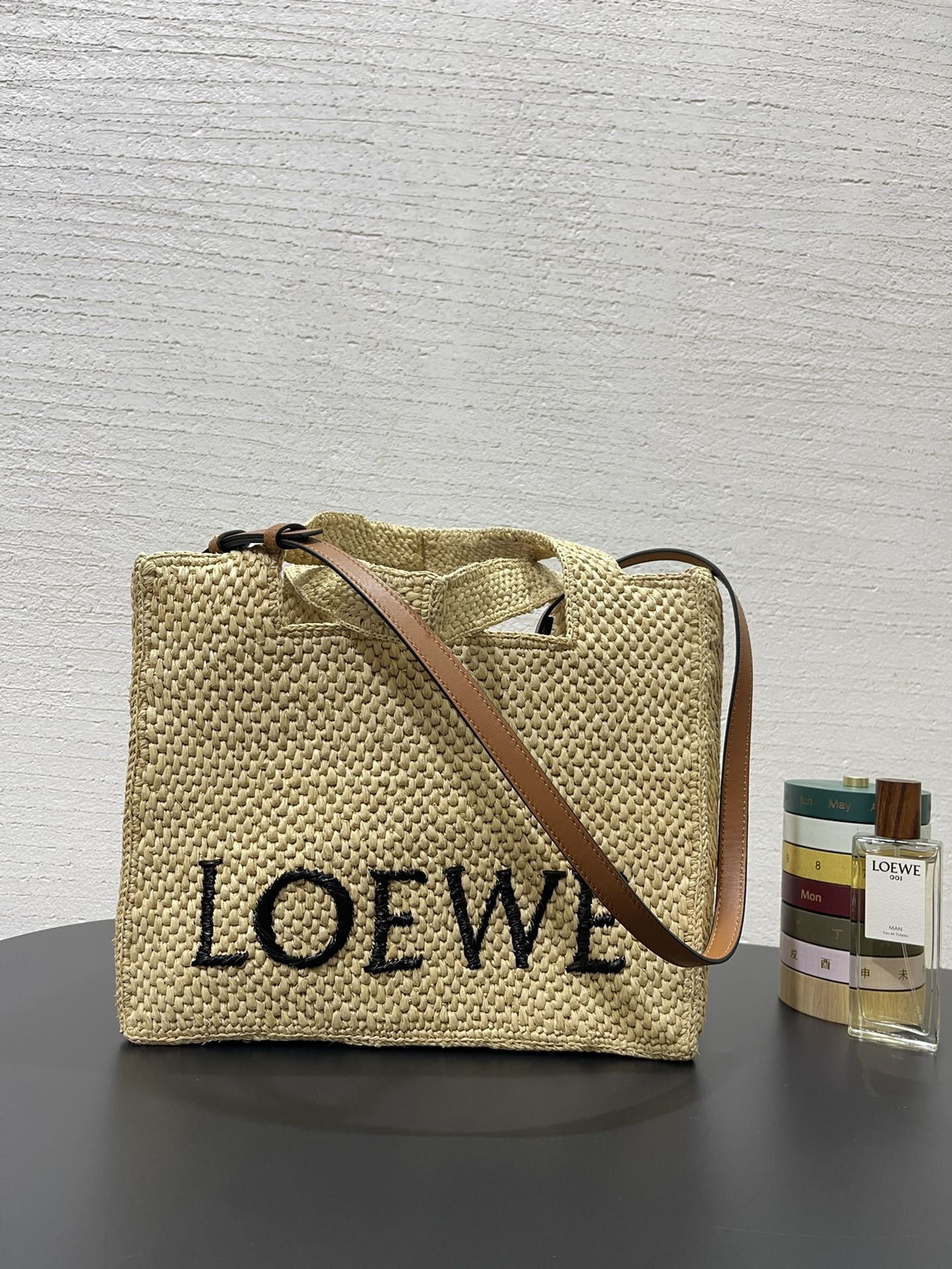 Loewe Raffia Font Tote Bag-30✕15✕25.5CM