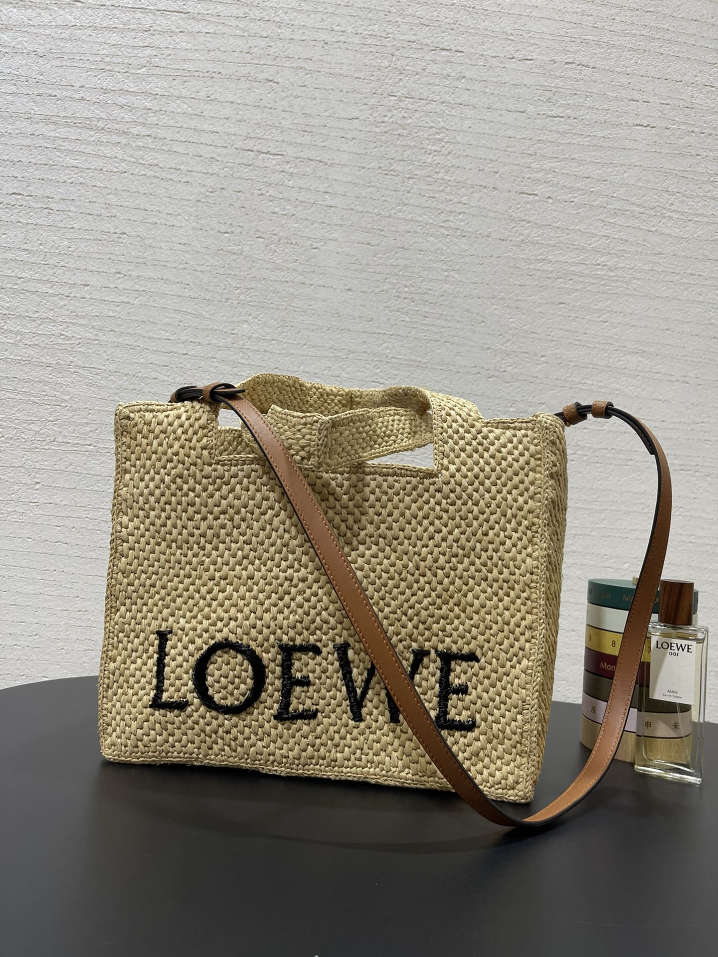 Loewe Raffia Font Tote Bag-30✕15✕25.5CM