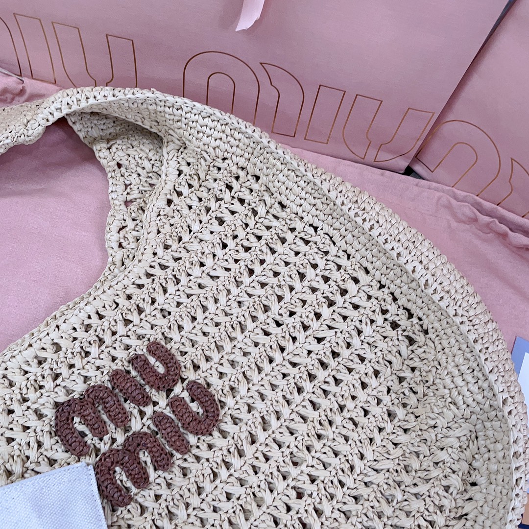MiuMiu Raffia Tote Bag-44X 31.5 X8CM