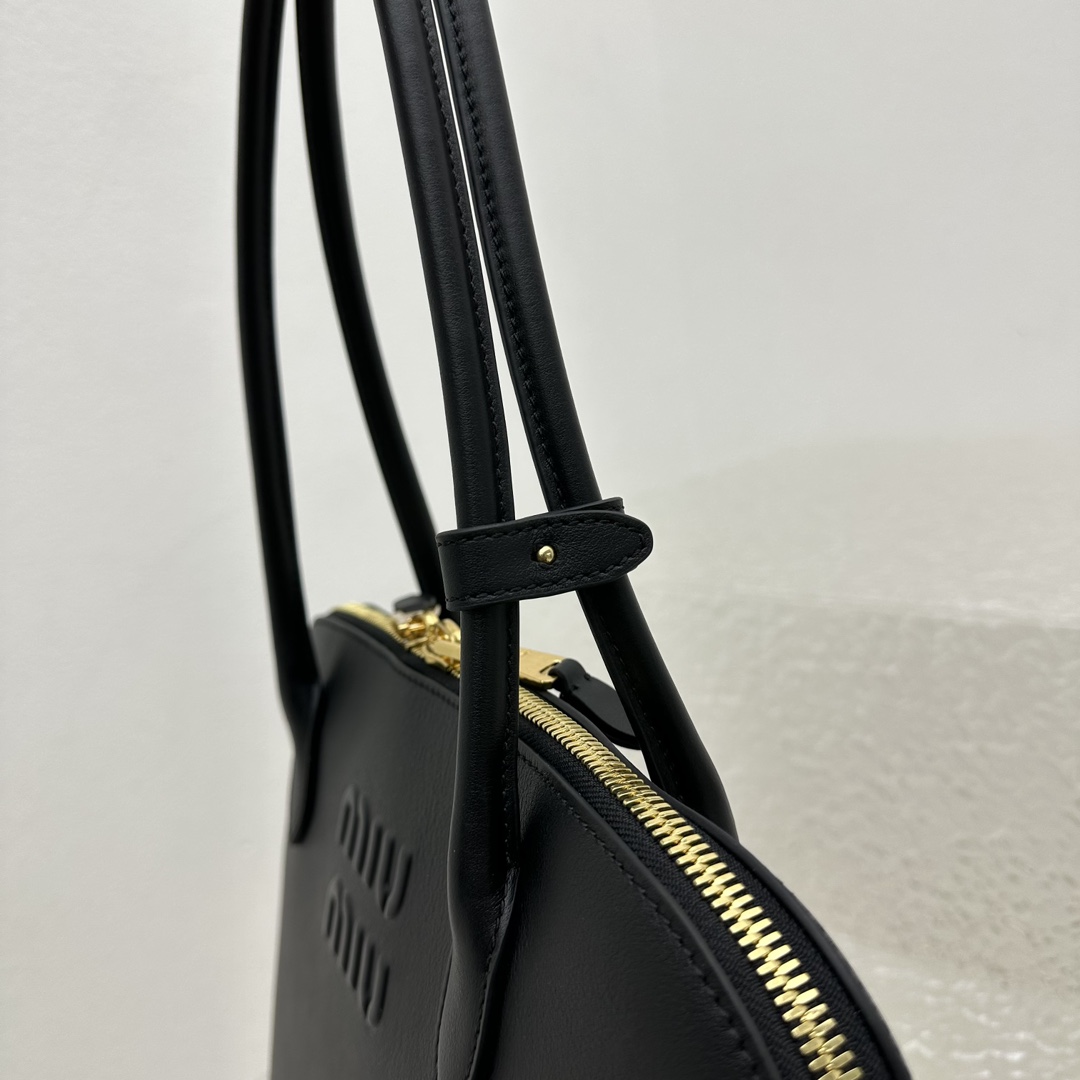 MiuMiu Casual Style Plain Leather Elegant Style Bridal Logo-39*17*28CM