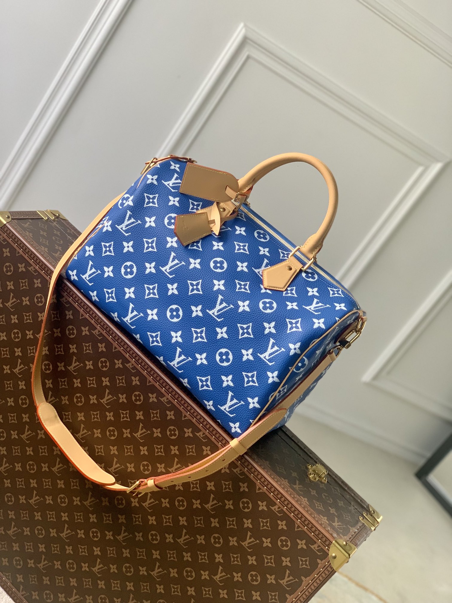 l**is V*t*n speedy p9 bandoulière 40 monogram leather -40 x 26 x 23cm