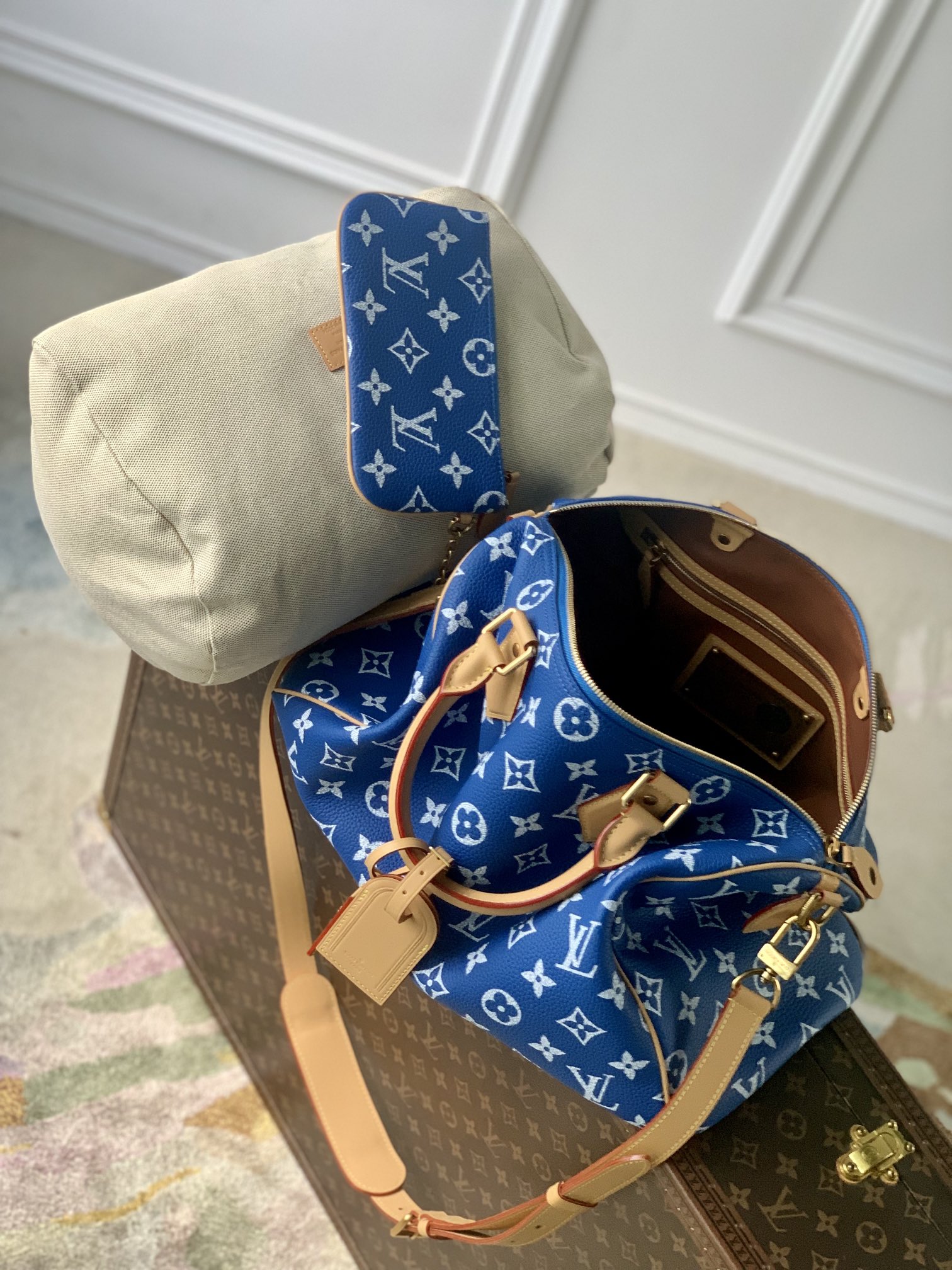 l**is V*t*n speedy p9 bandoulière 40 monogram leather -40 x 26 x 23cm