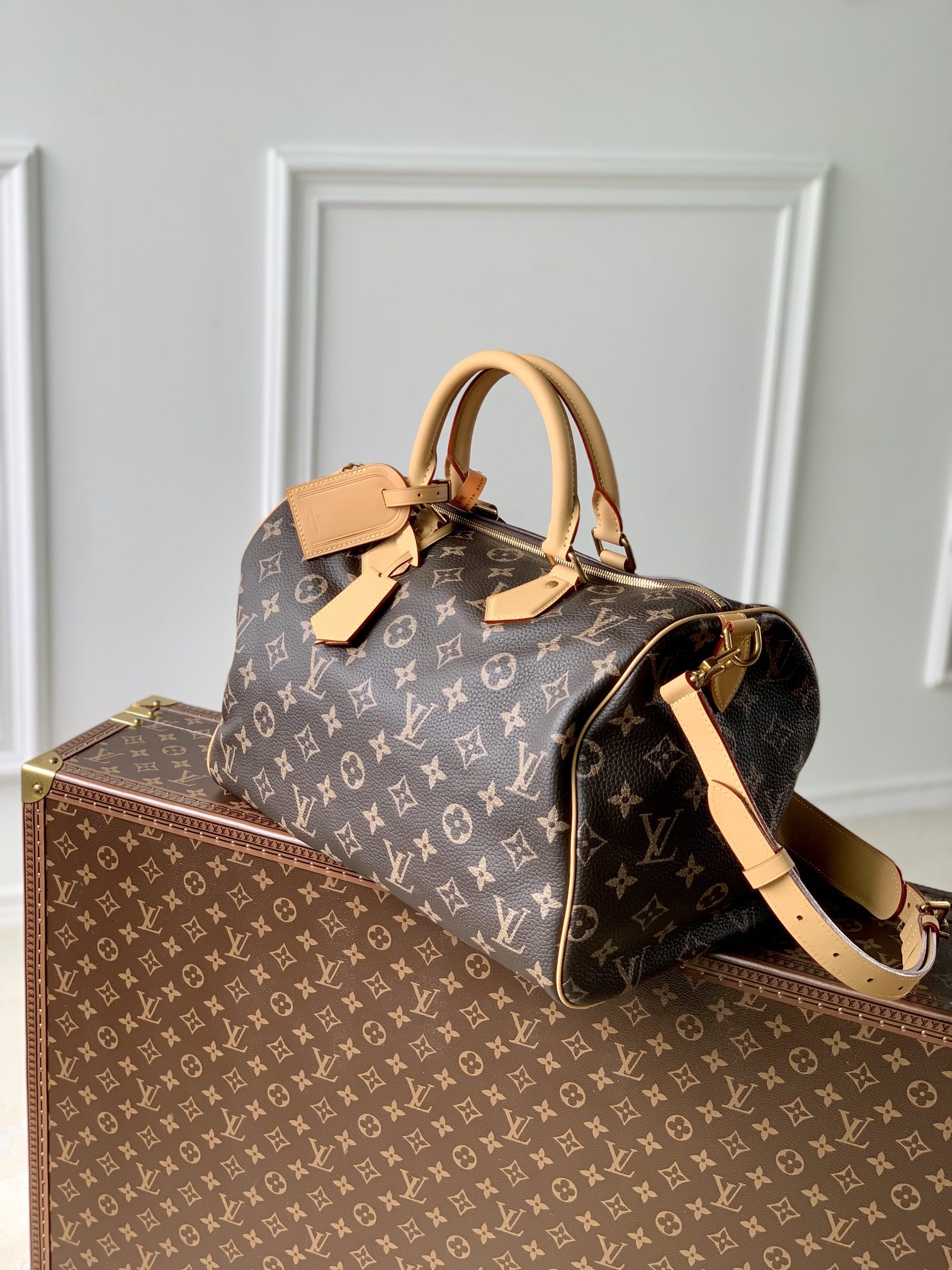 l**is V*t*n speedy p9 bandoulière 40 monogram leather -40 x 26 x 23cm