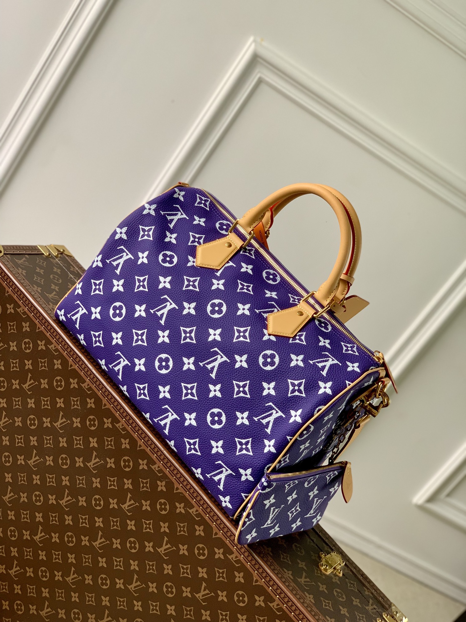 l**is V*t*n speedy p9 bandoulière 40 monogram leather -40 x 26 x 23cm
