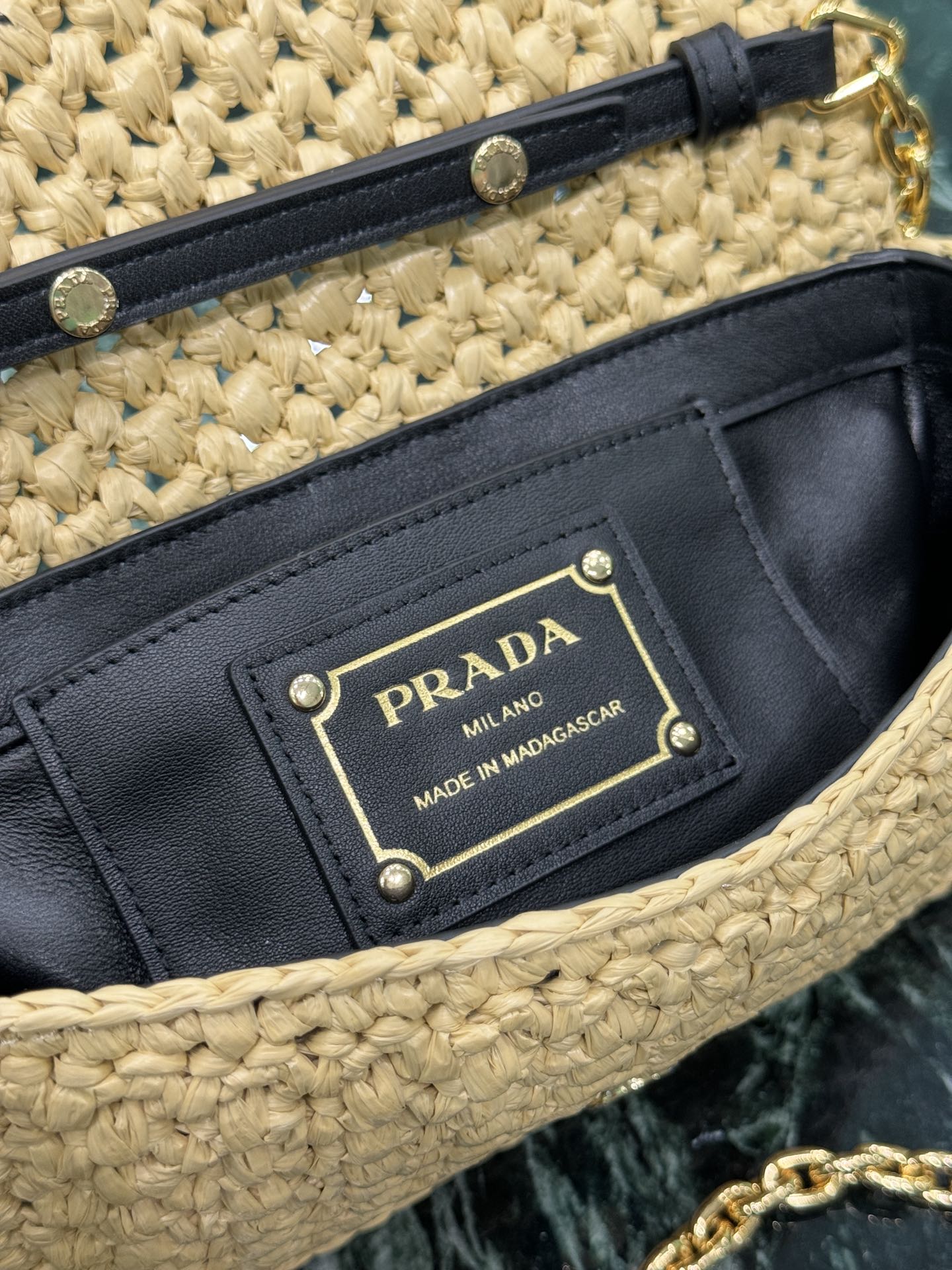 Pra*a woven bag-1bf135-20*13*7cm