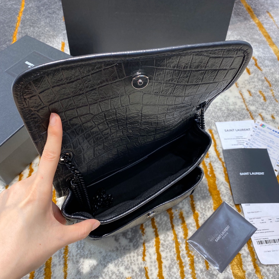 YSL Niki Lambskin Leather-22x16.5x7.5&28x20.5x8.5CM